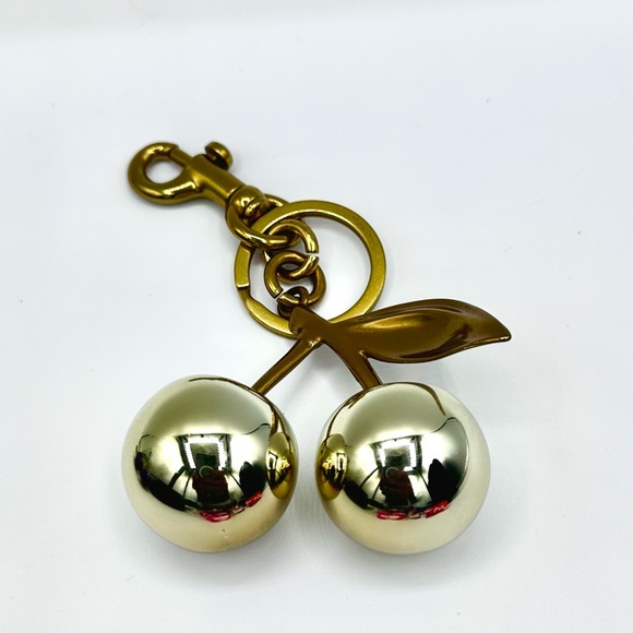 Accessories - Gold Cherry Bag Charm